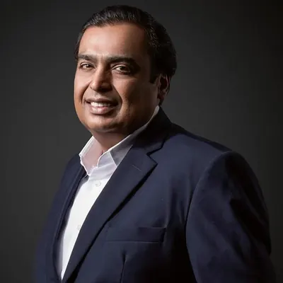 Mukesh Ambani portrait — WovexiCore endorsement